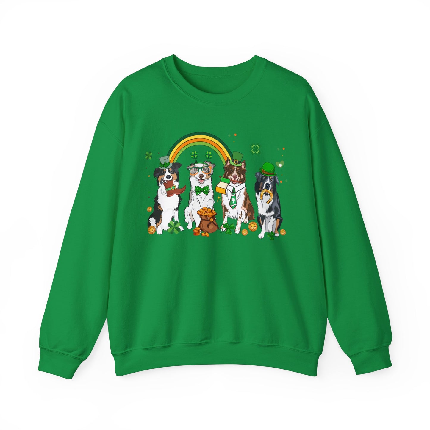 Australian Shepherd Lover St. Patrick's Day Unisex Crewneck Sweatshirt