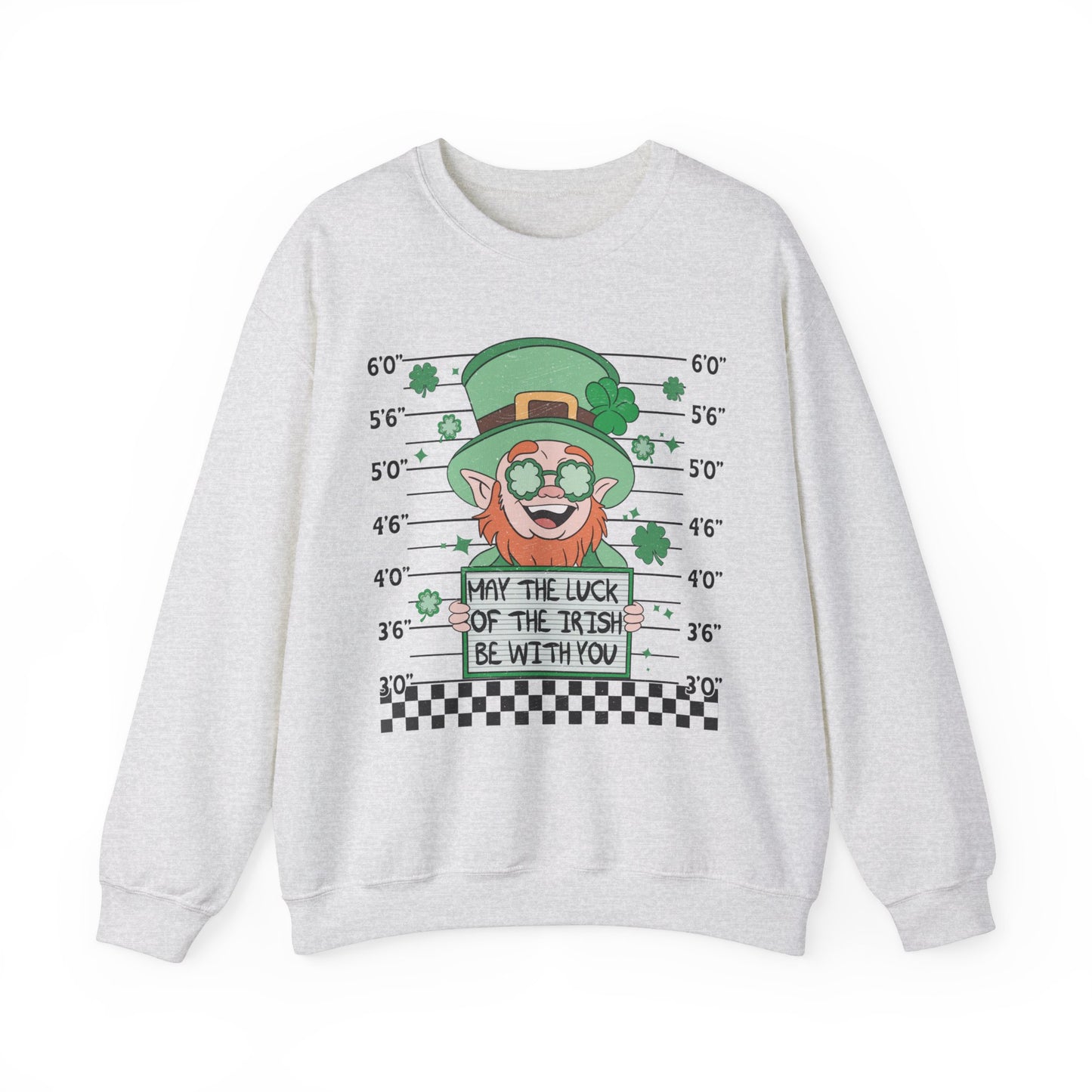 Leprechaun Mug Shot St. Patricks Unisex Crewneck Sweatshirt