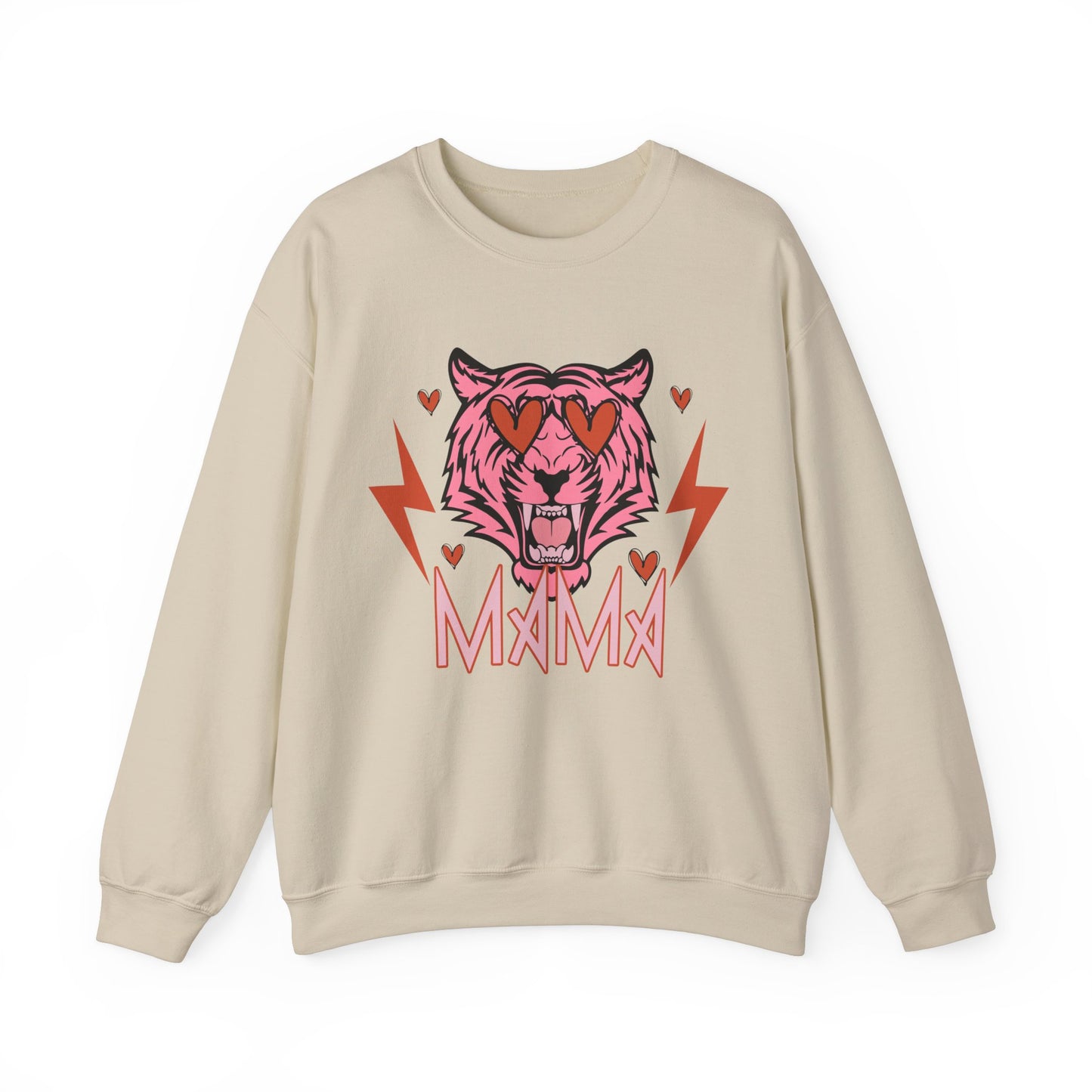 Mama Tiger Valentines Unisex Crewneck Sweatshirt