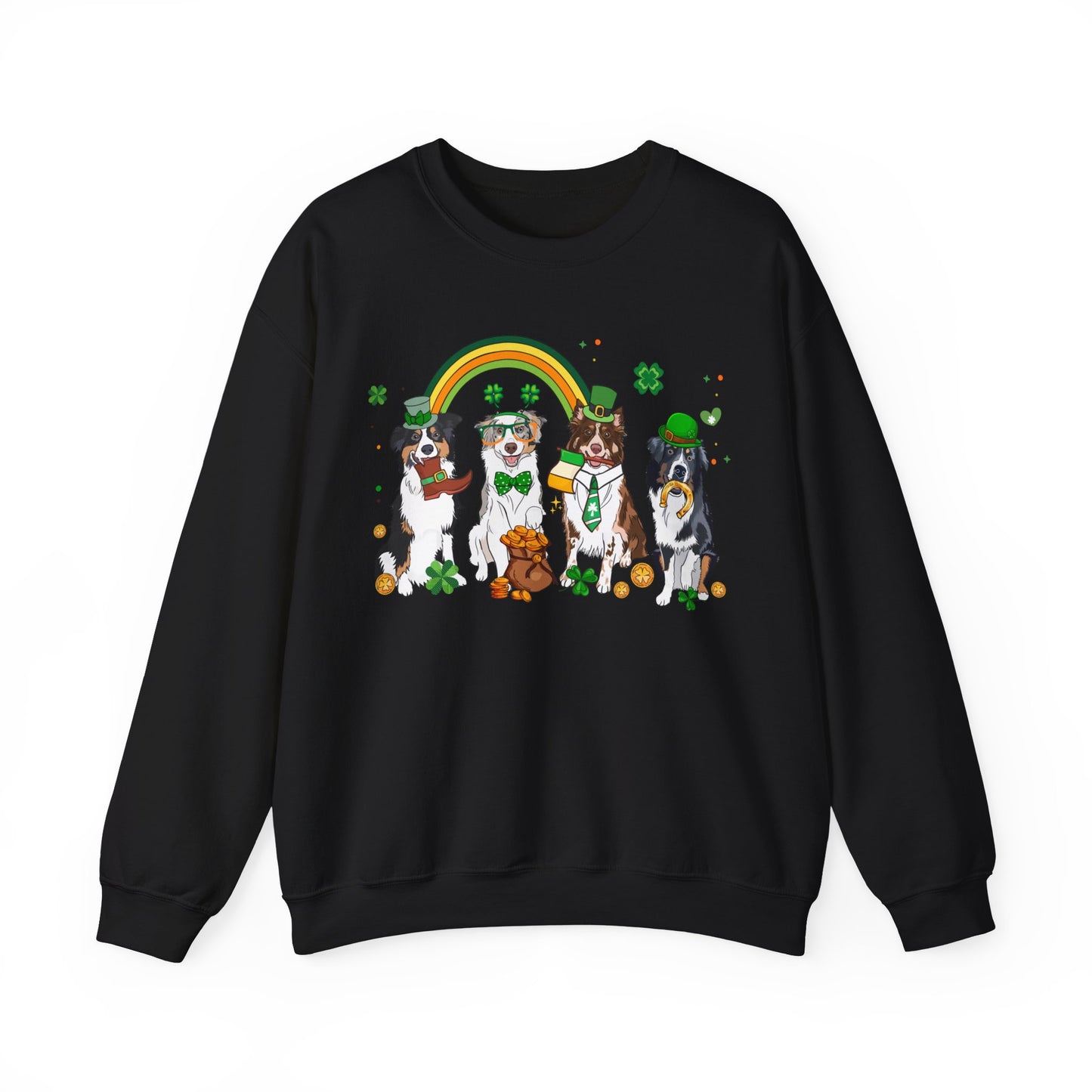 Australian Shepherd Lover St. Patrick's Day Unisex Crewneck Sweatshirt