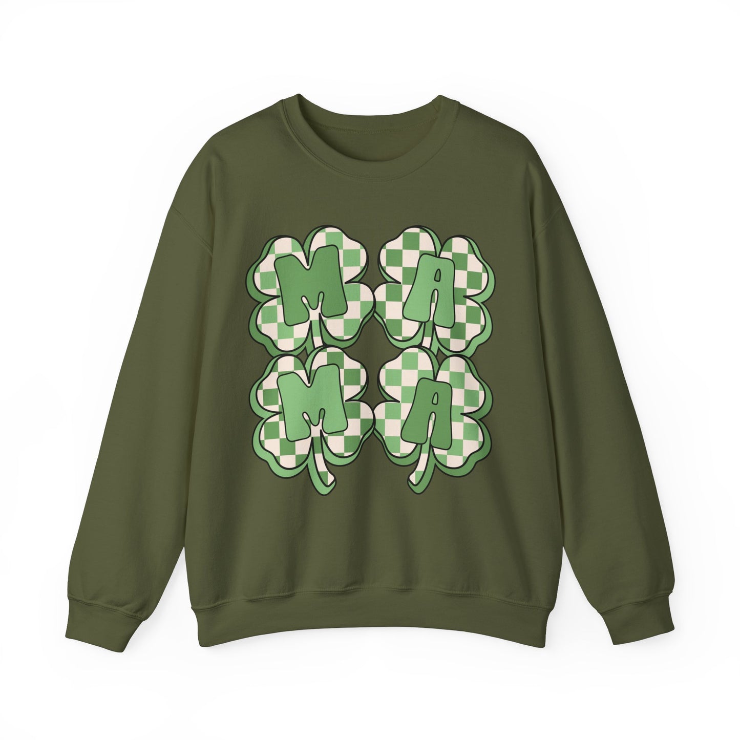 Mama Four Leaf Clover St. Patrick's Day Unisex Crewneck Sweatshirt