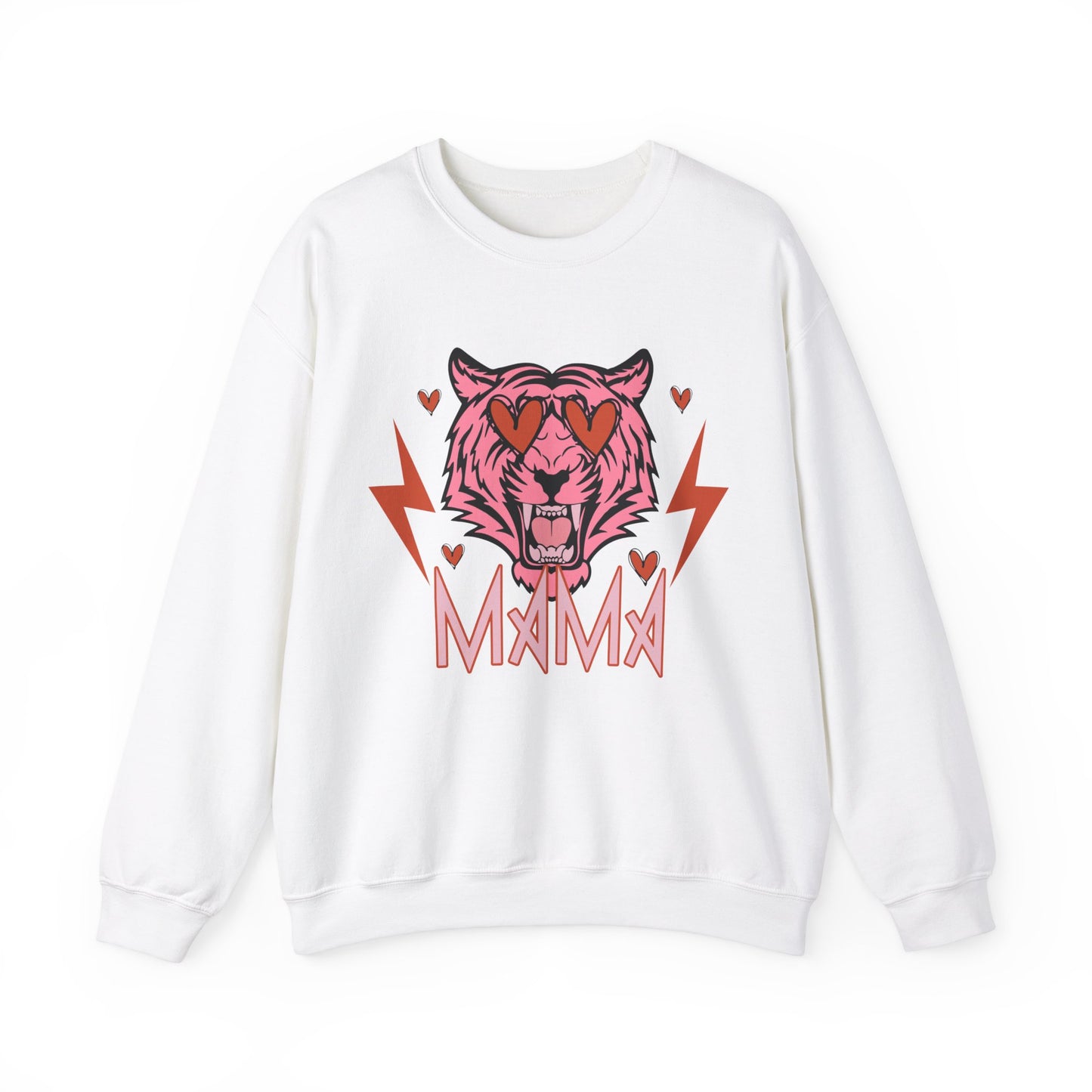 Mama Tiger Valentines Unisex Crewneck Sweatshirt