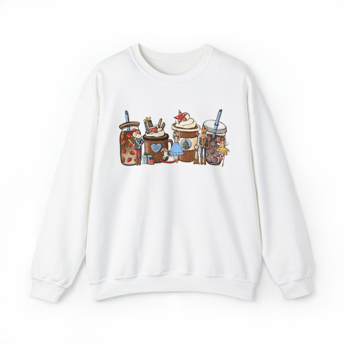 Nutcracker Coffee Latte Christmas Unisex Sweatshirt