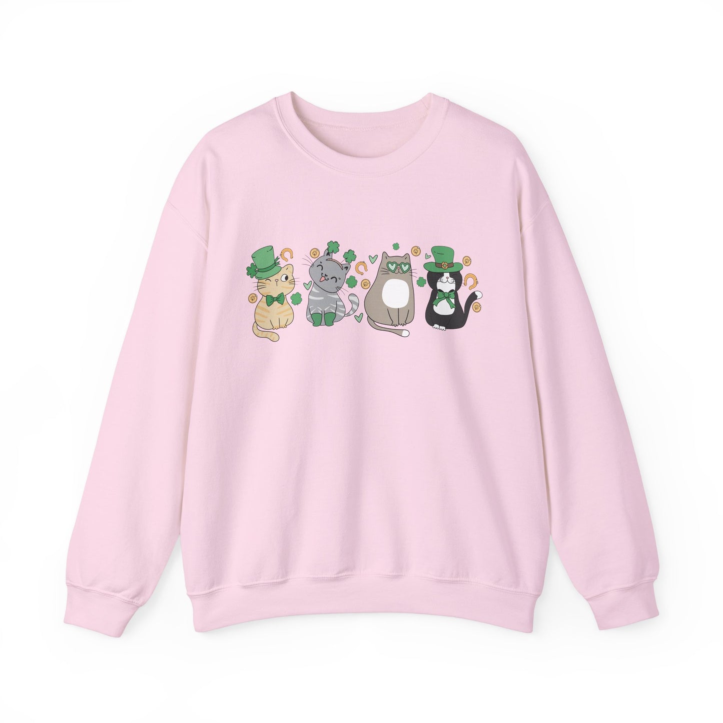 Cat Lover St. Patrick's Day Unisex Crewneck Sweatshirt