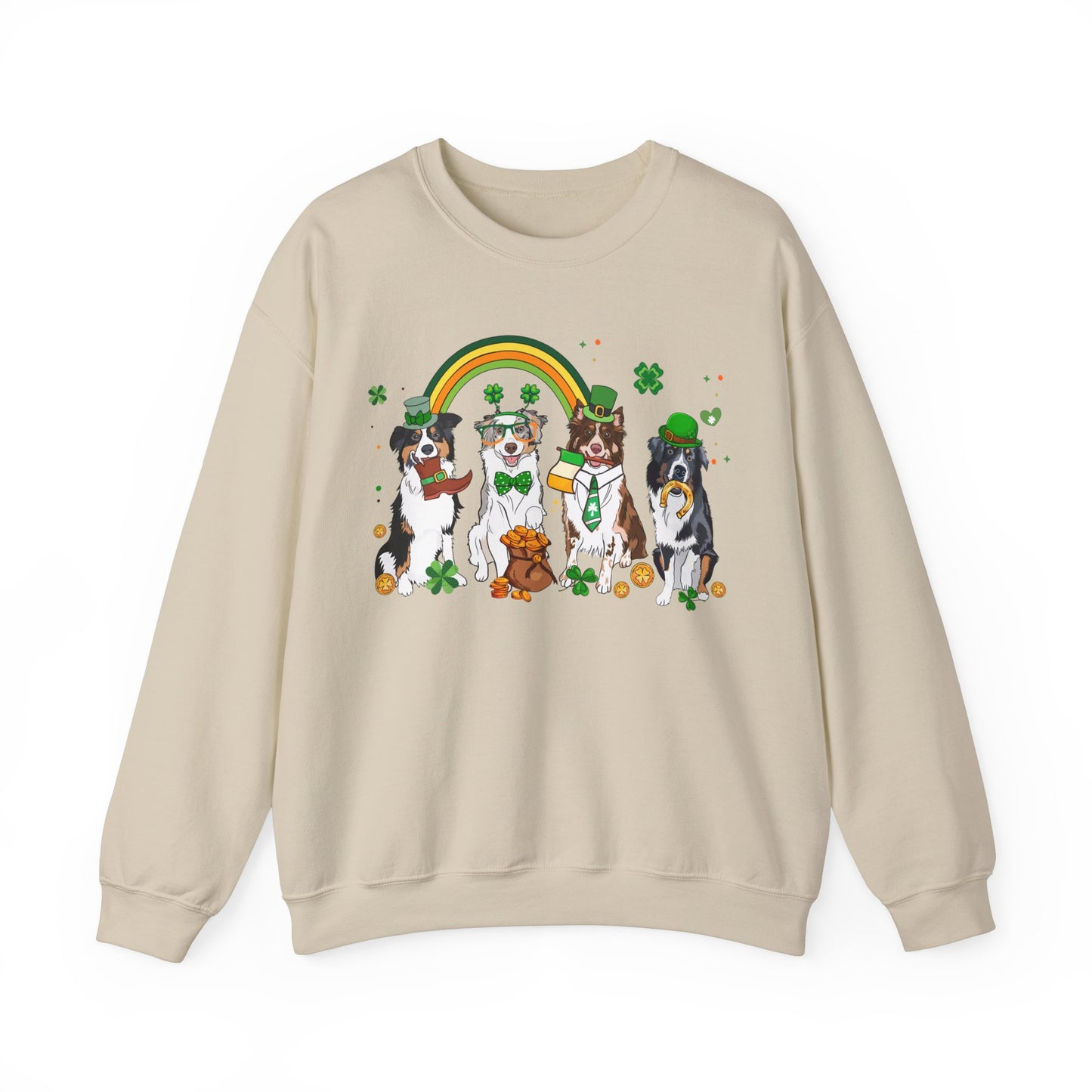 Australian Shepherd Lover St. Patrick's Day Unisex Crewneck Sweatshirt