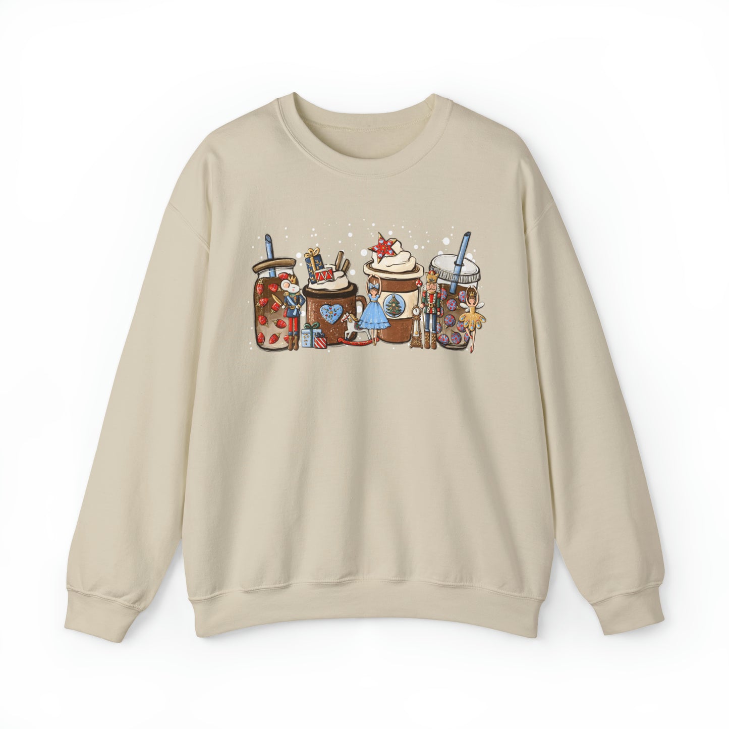 Nutcracker Coffee Latte Christmas Unisex Sweatshirt