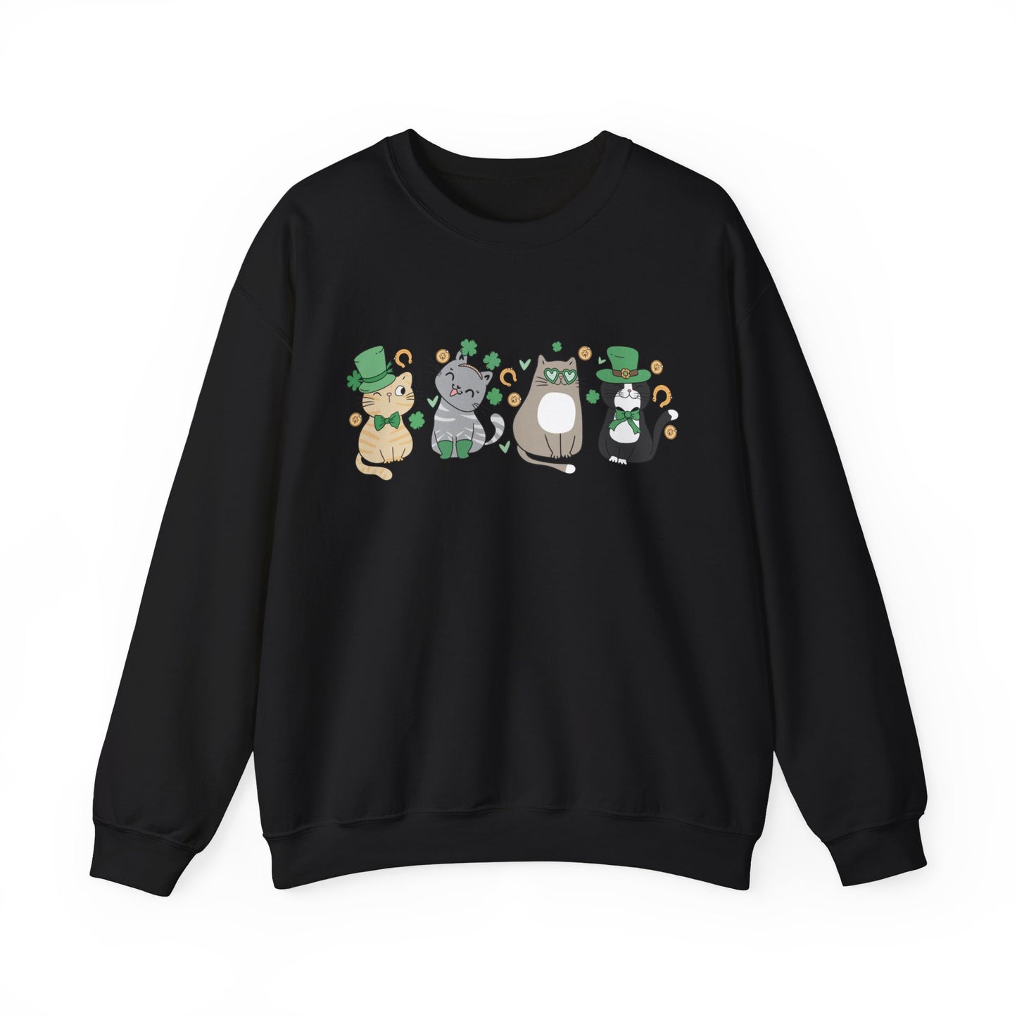 Cat Lover St. Patrick's Day Unisex Crewneck Sweatshirt