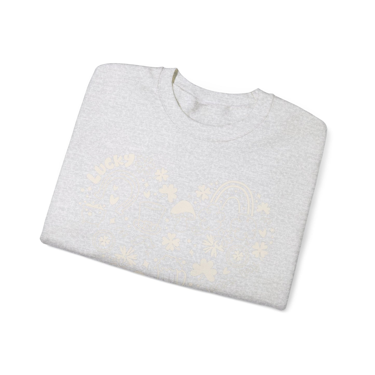 St. Patrick's Day Doodle Heart Unisex Crewneck Sweatshirt