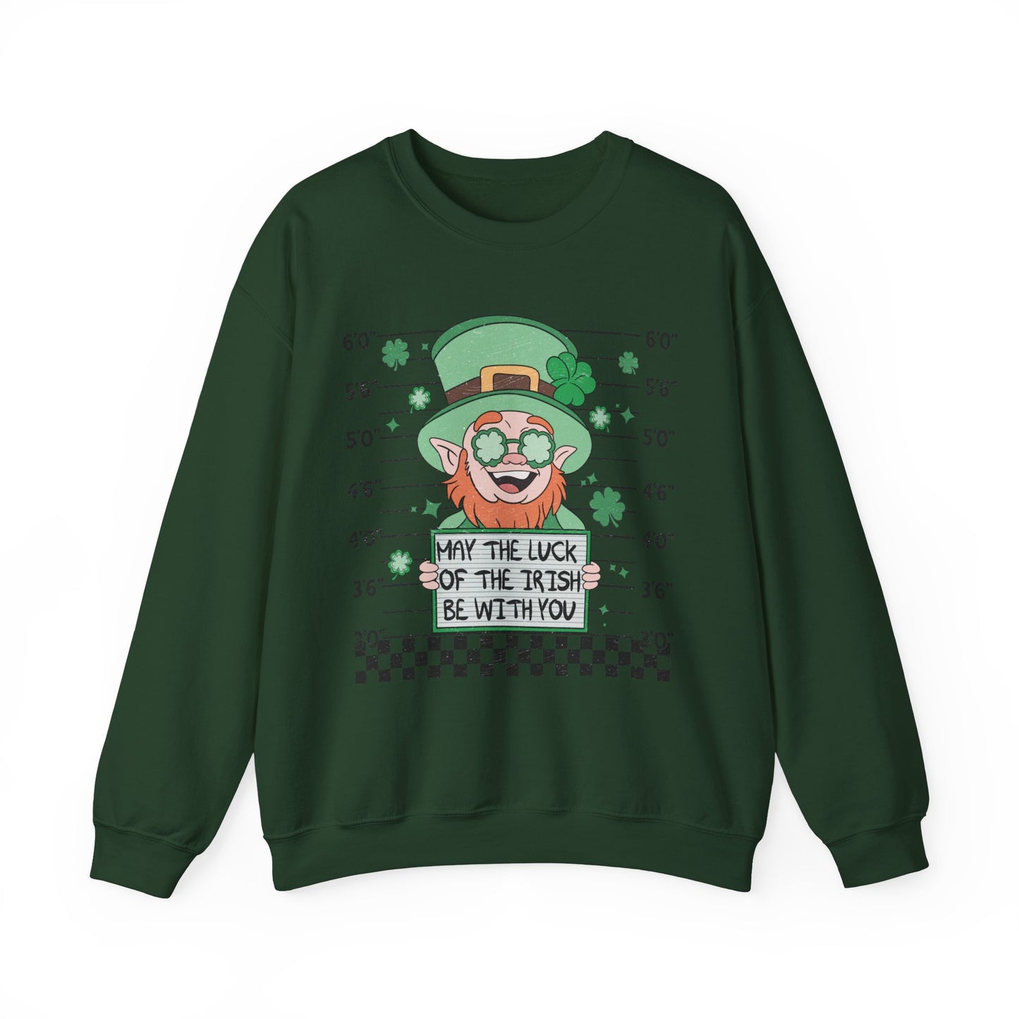 Leprechaun Mug Shot St. Patricks Unisex Crewneck Sweatshirt