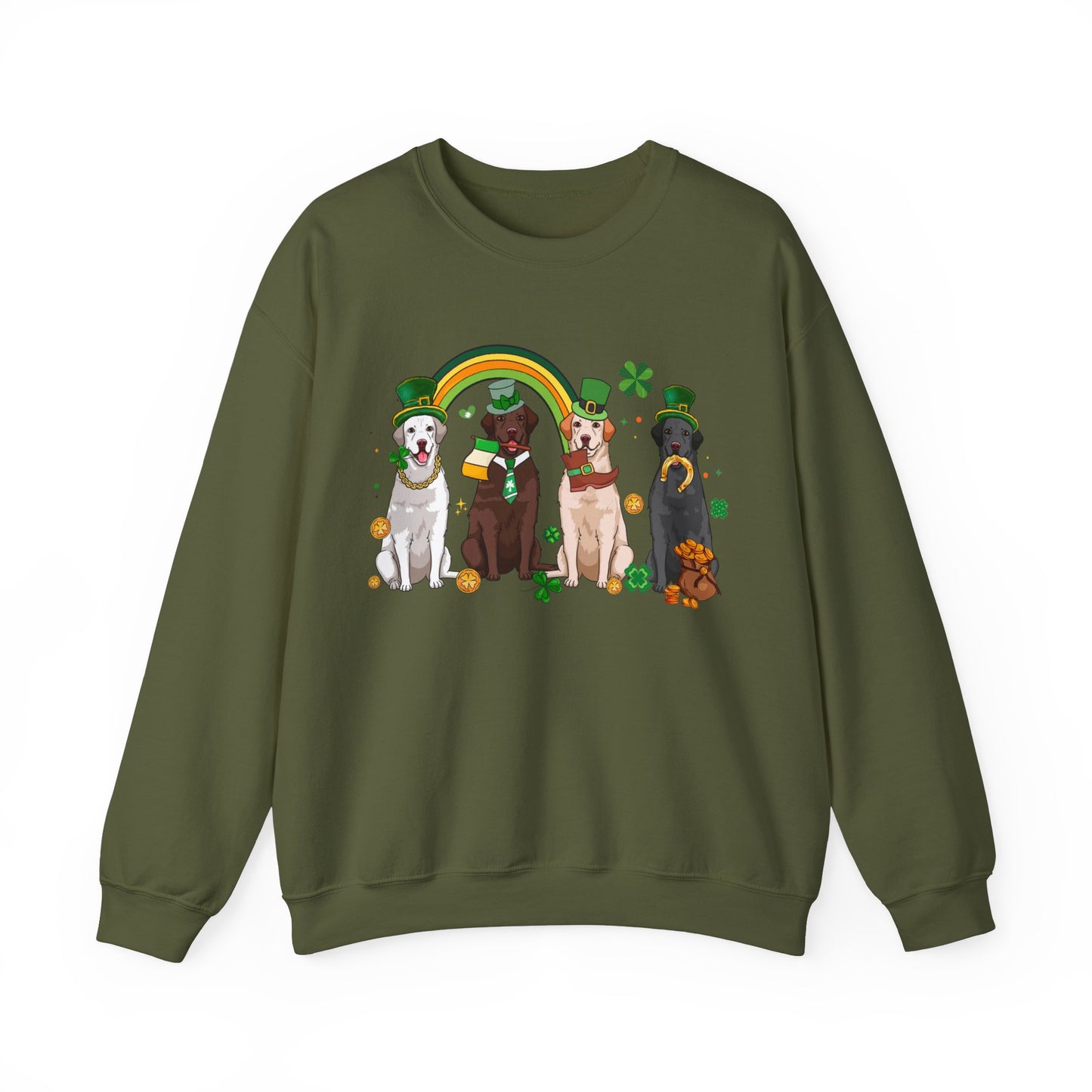 Labrador Dog Lover St. Patrick's Day Unisex Crewneck Sweatshirt