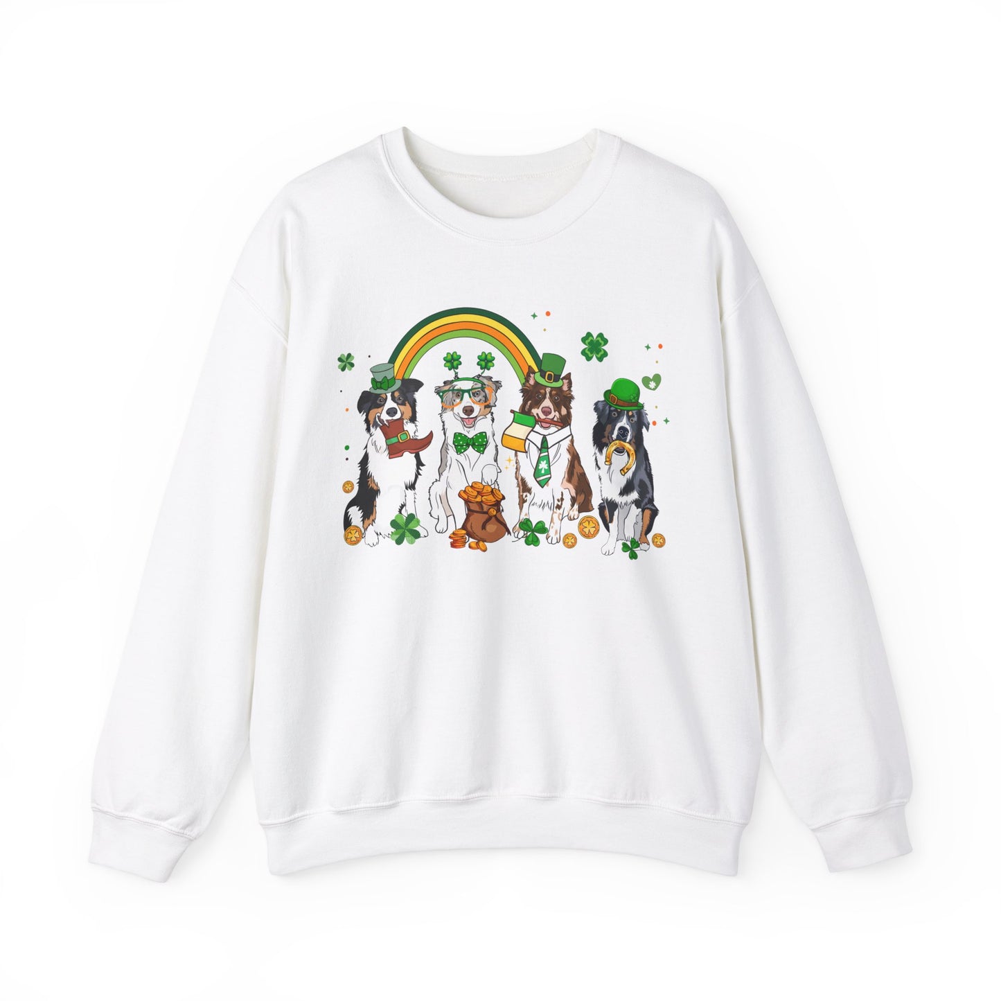 Australian Shepherd Lover St. Patrick's Day Unisex Crewneck Sweatshirt