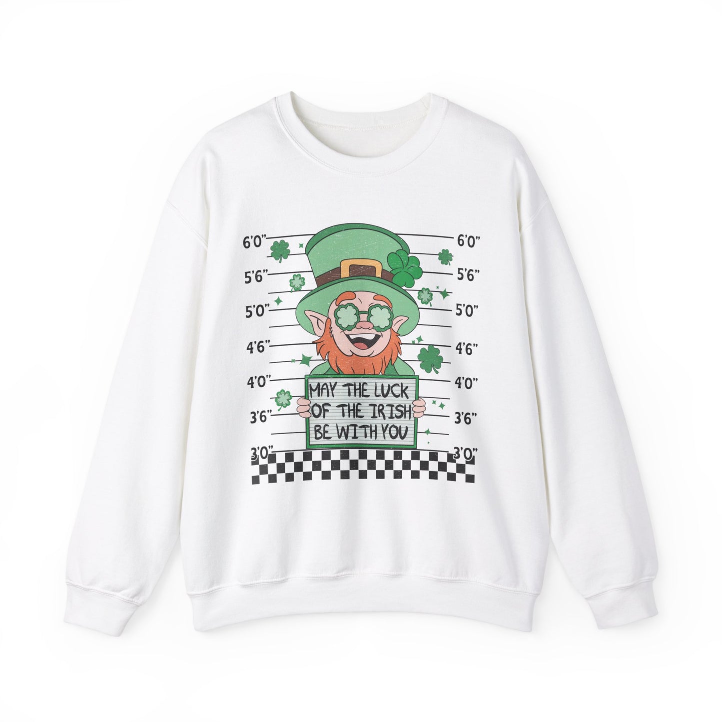 Leprechaun Mug Shot St. Patricks Unisex Crewneck Sweatshirt