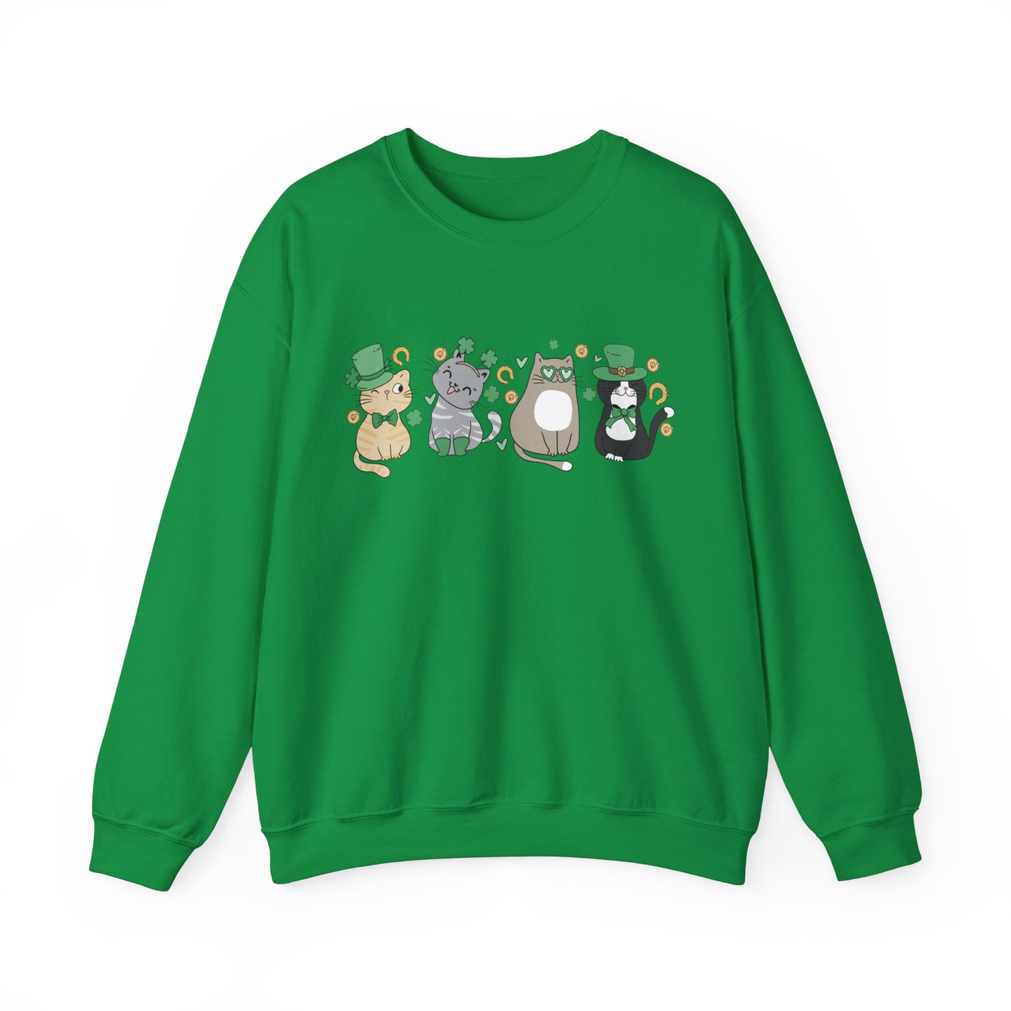 Cat Lover St. Patrick's Day Unisex Crewneck Sweatshirt