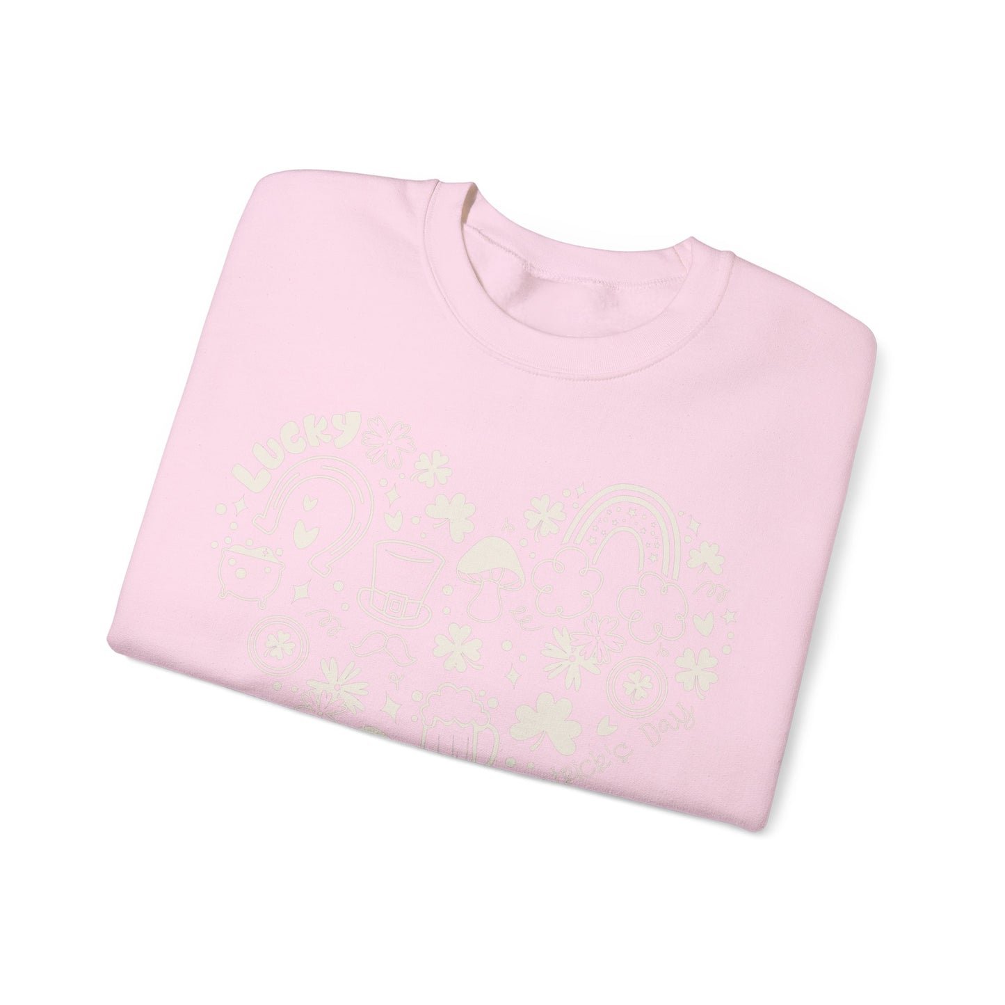 St. Patrick's Day Doodle Heart Unisex Crewneck Sweatshirt