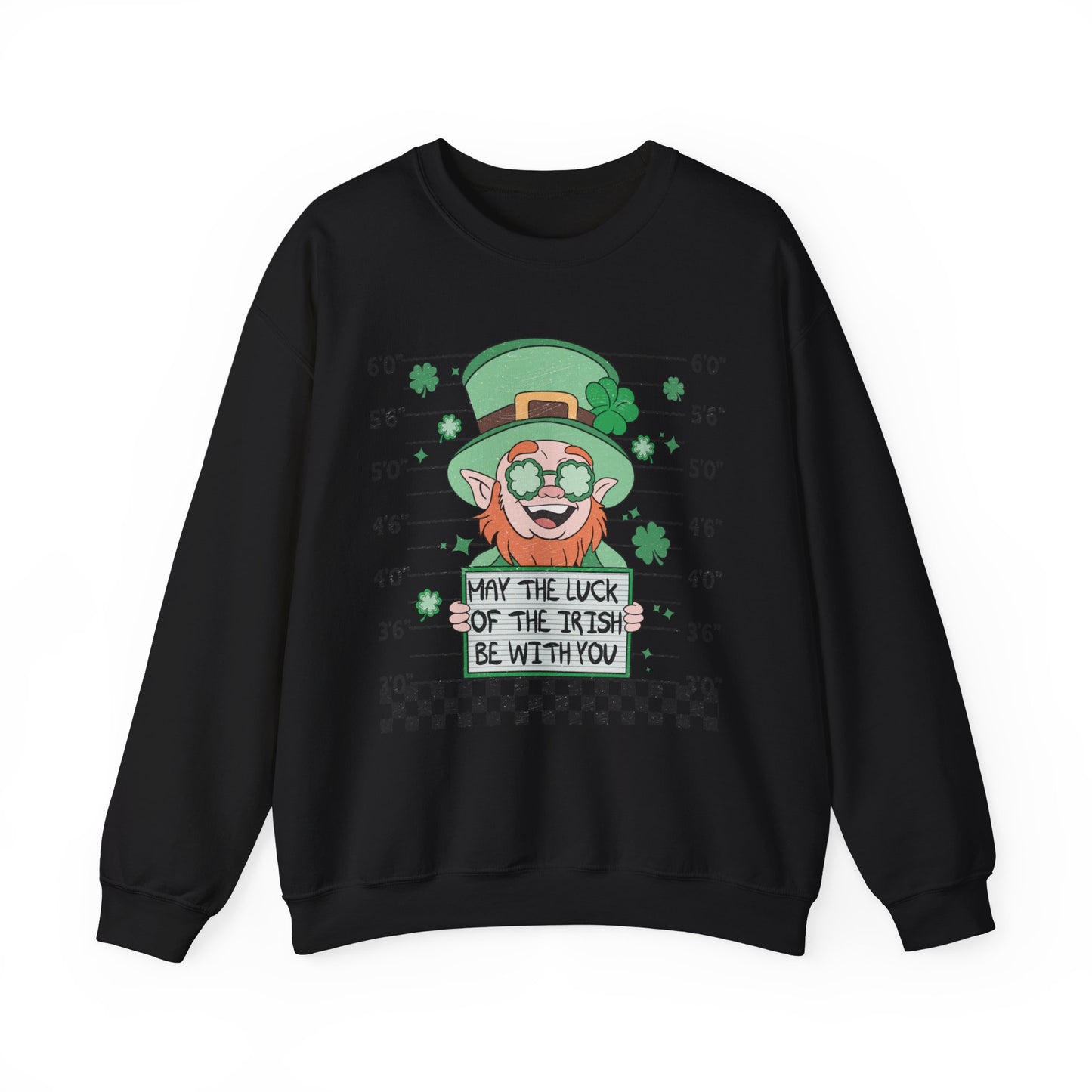 Leprechaun Mug Shot St. Patricks Unisex Crewneck Sweatshirt