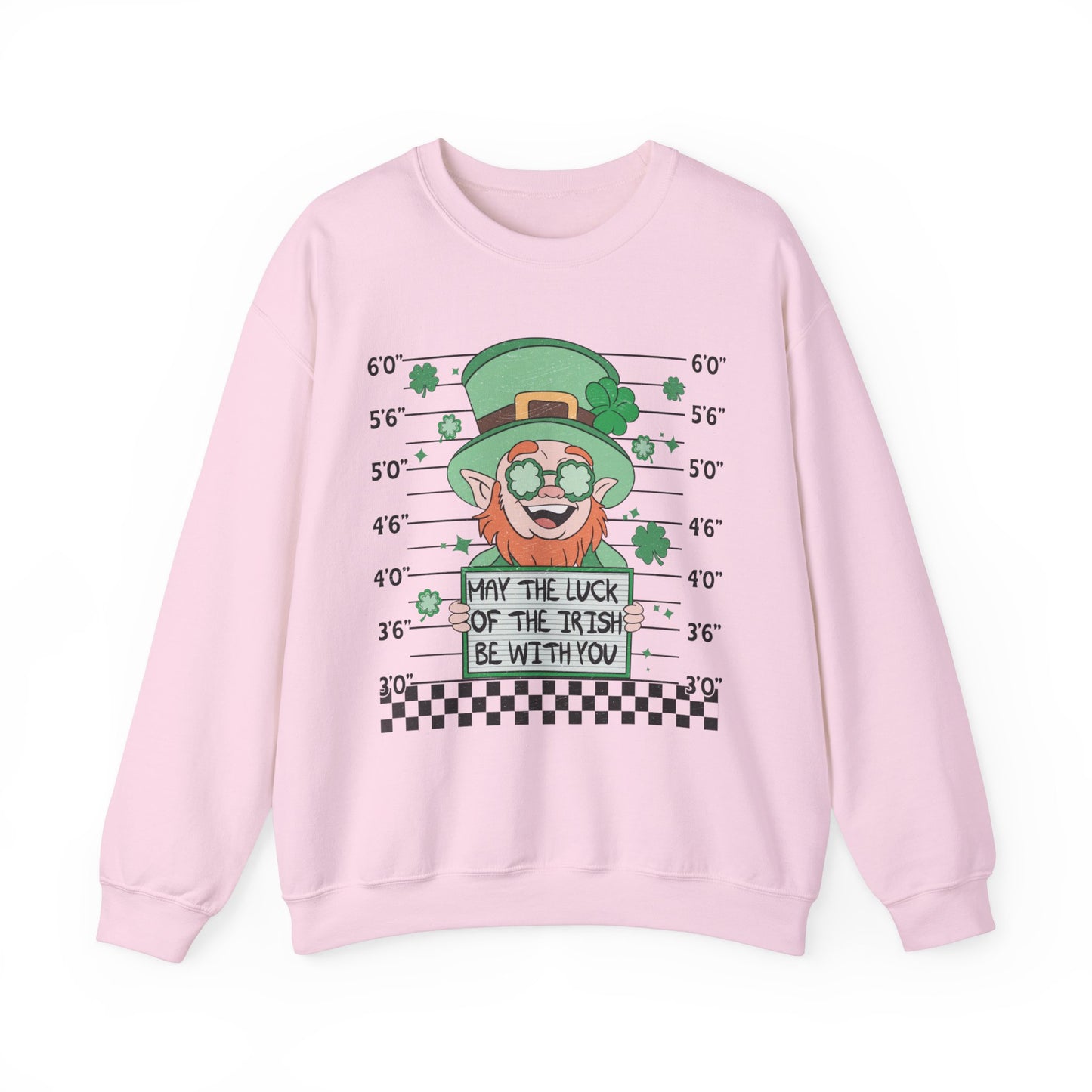 Leprechaun Mug Shot St. Patricks Unisex Crewneck Sweatshirt