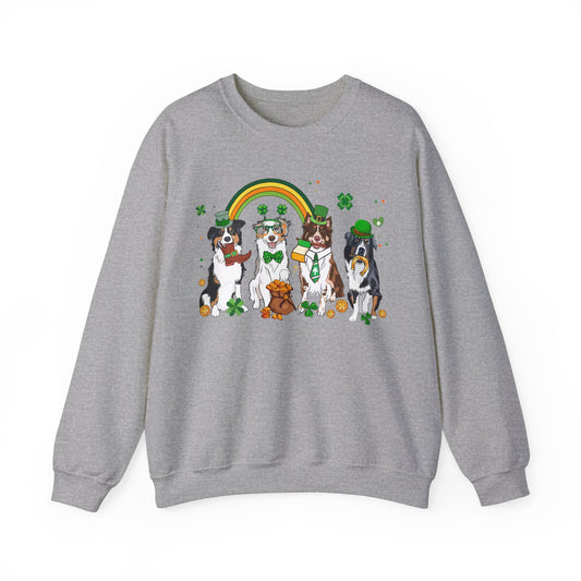 Australian Shepherd Lover St. Patrick's Day Unisex Crewneck Sweatshirt