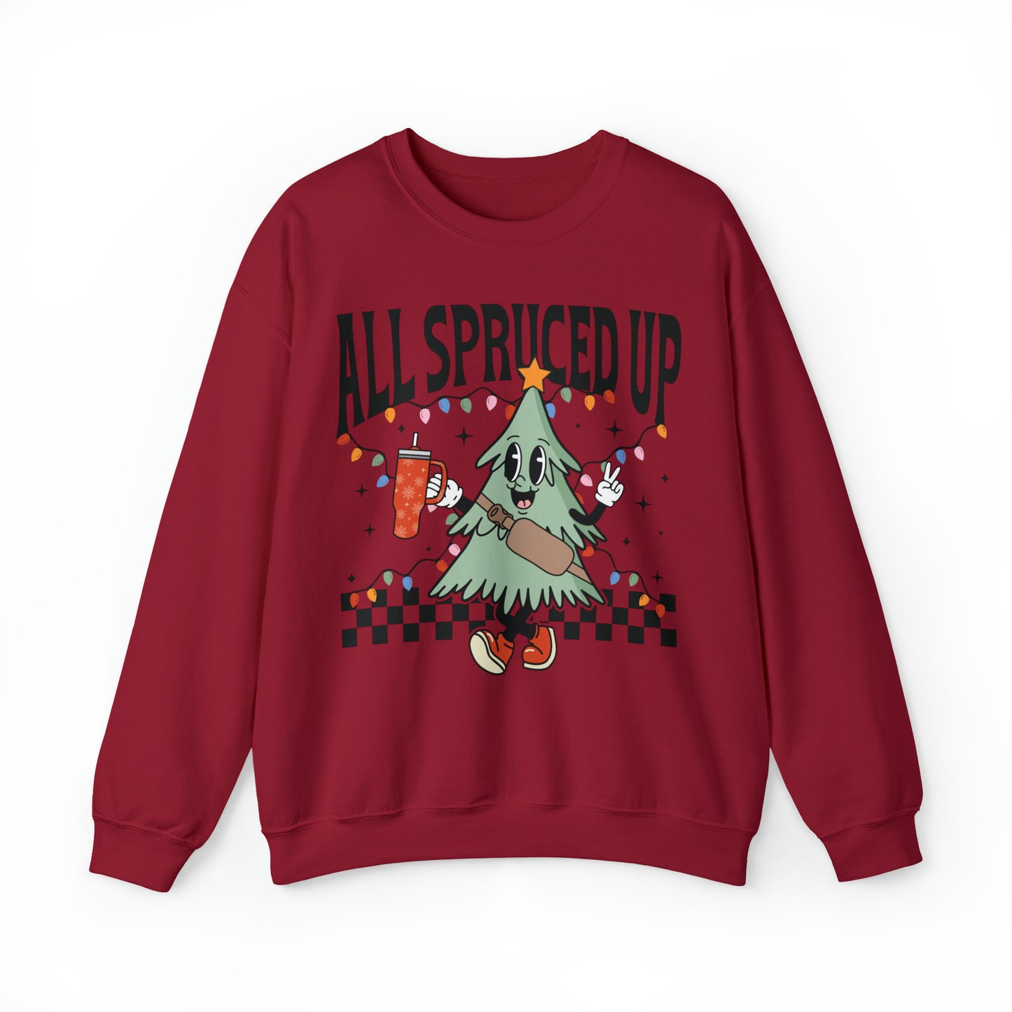 All Spruced Up Christmas Tree Character Unisex Sweatshirt