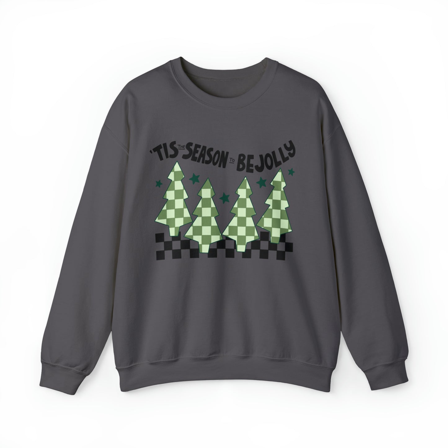 Tis The Season To Be Jolly Checkered Christmas Unisex Sweatshirt