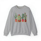 Cactus Christmas Lights Plant Lover Christmas Unisex Sweatshirt