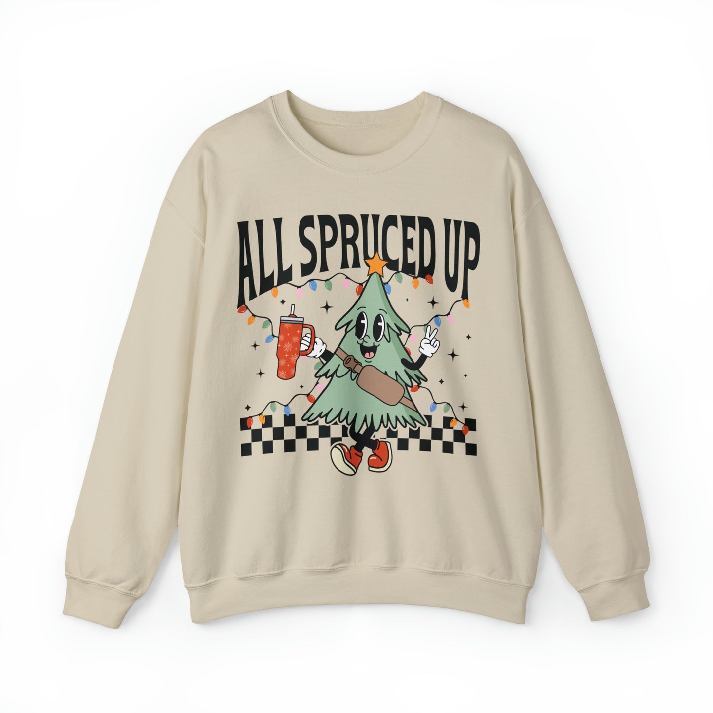 All Spruced Up Christmas Tree Character Unisex Sweatshirt