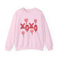 XOXO Heart Balloons Valentines Unisex Crewneck Sweatshirt