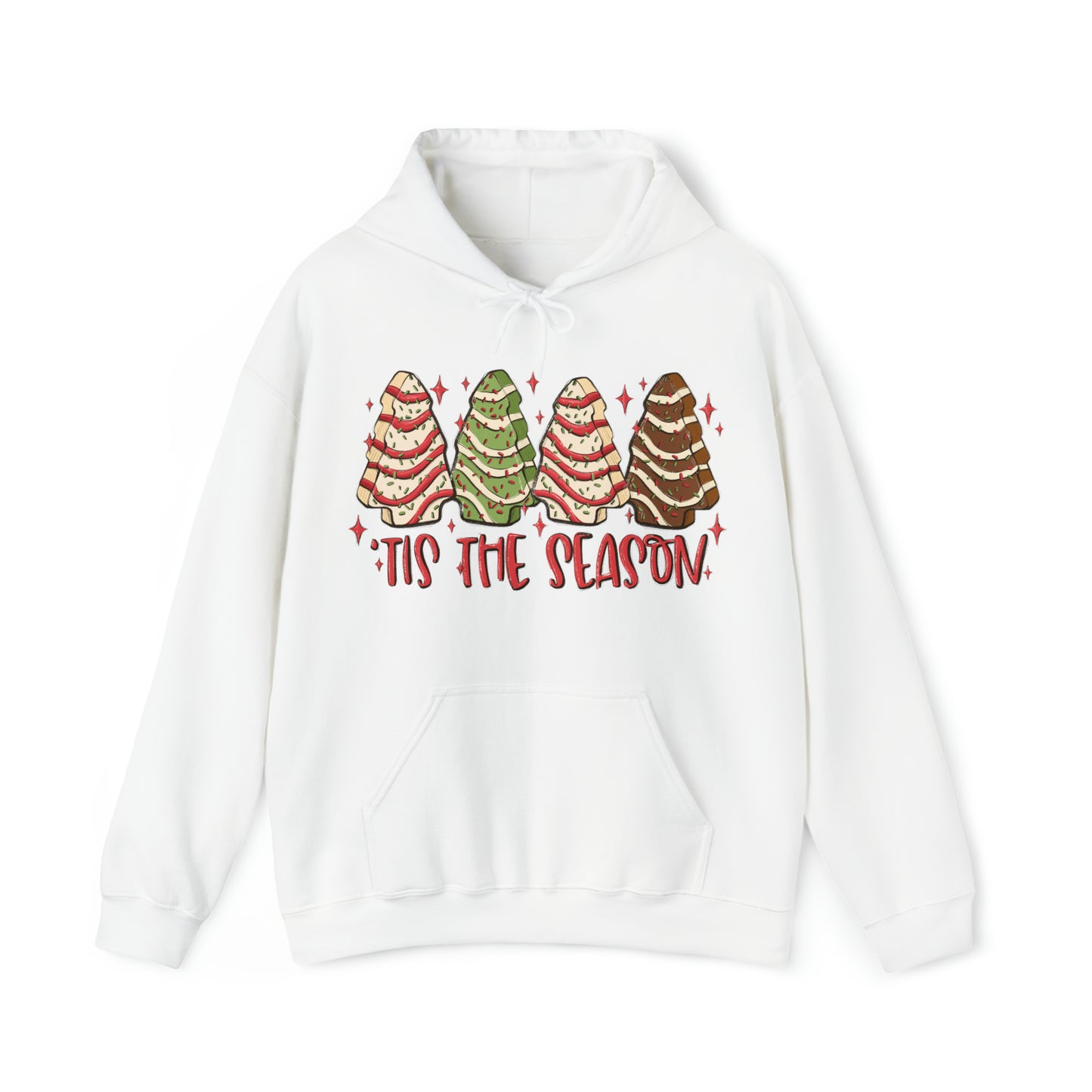 Tis The Season Little Debbie Christmas Tree Cakes Unisex Hooded Sweatshirt