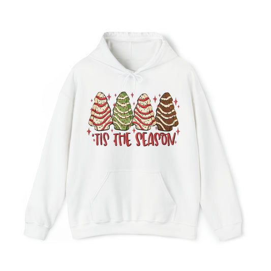 Tis The Season Little Debbie Christmas Tree Cakes Unisex Hooded Sweatshirt