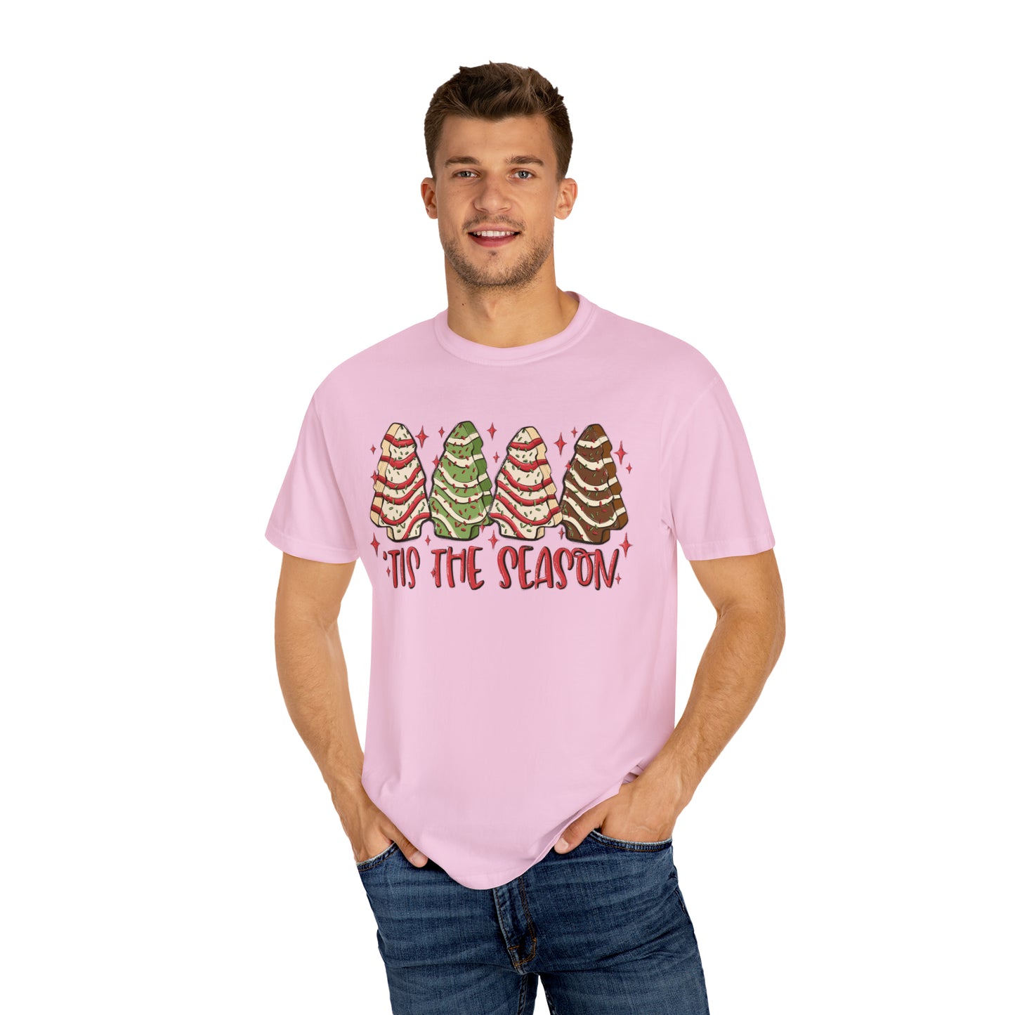 Tis The Season Christmas Tree Cakes Comfort Colors Unisex Garment-Dyed T-shirt