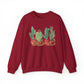 Cactus Christmas Lights Plant Lover Christmas Unisex Sweatshirt