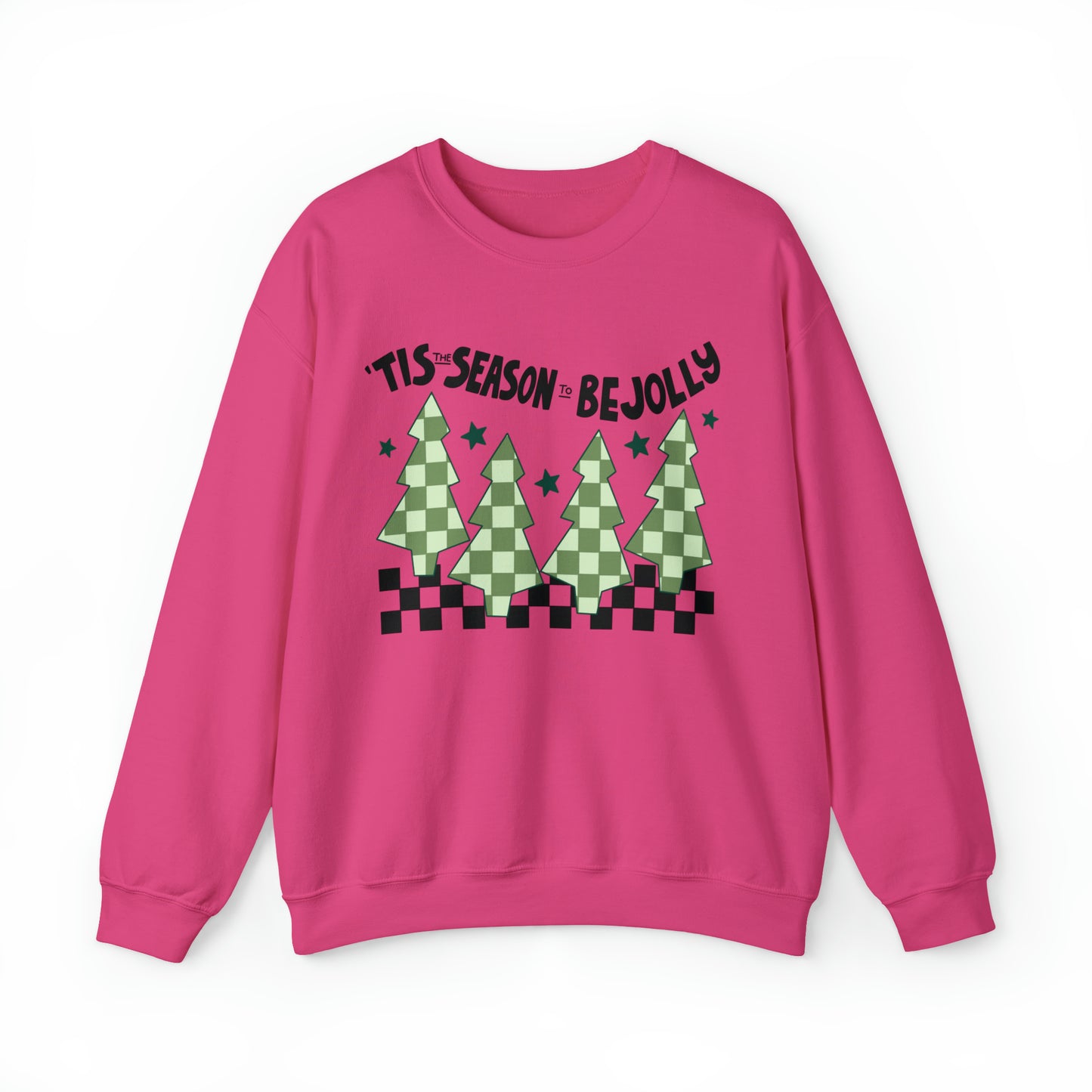 Tis The Season To Be Jolly Checkered Christmas Unisex Sweatshirt