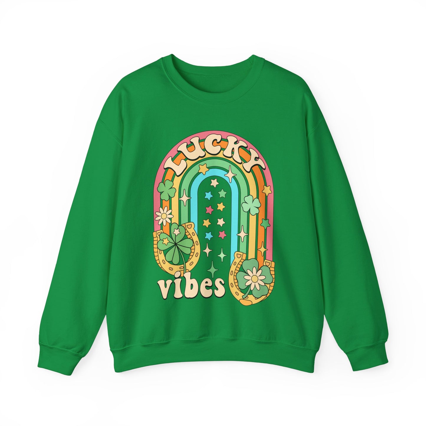 Lucky Vibes St. Patrick's Day Unisex Crewneck Sweatshirt