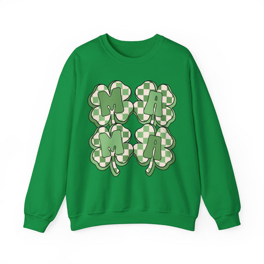 Mama Four Leaf Clover St. Patrick's Day Unisex Crewneck Sweatshirt