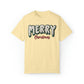 Merry Christmas Winter Floral Pattern Comfort Colors Unisex Garment-Dyed T-shirt