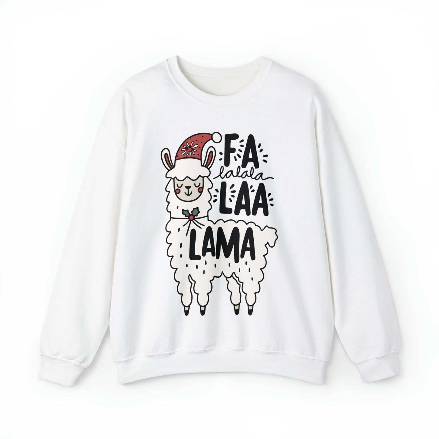 Festive Holiday Llama Christmas Unisex Crewneck Sweatshirt