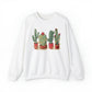 Cactus Christmas Lights Plant Lover Christmas Unisex Sweatshirt