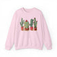 Cactus Christmas Lights Plant Lover Christmas Unisex Sweatshirt