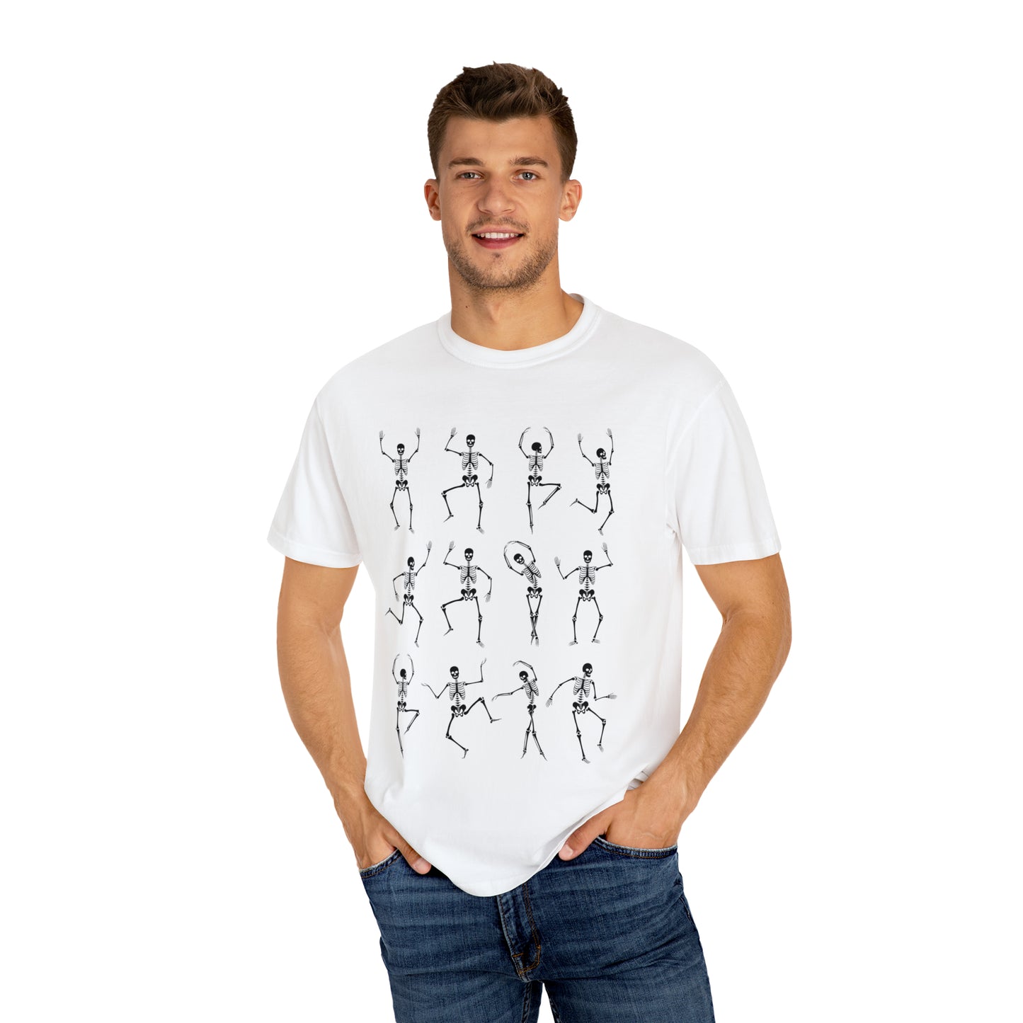 Dancing Skeletons Halloween Comfort Colors Unisex Garment-Dyed T-shirt