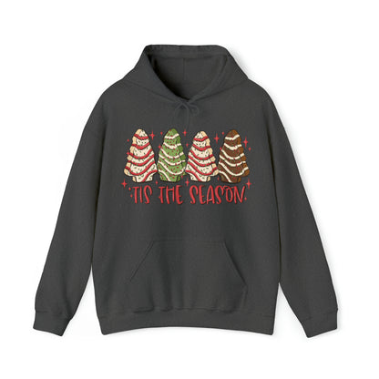 Tis The Season Little Debbie Christmas Tree Cakes Unisex Hooded Sweatshirt