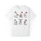 Santa Cute Ghost Reading Christmas Holiday Book Lover  Unisex Garment-Dyed T-shirt