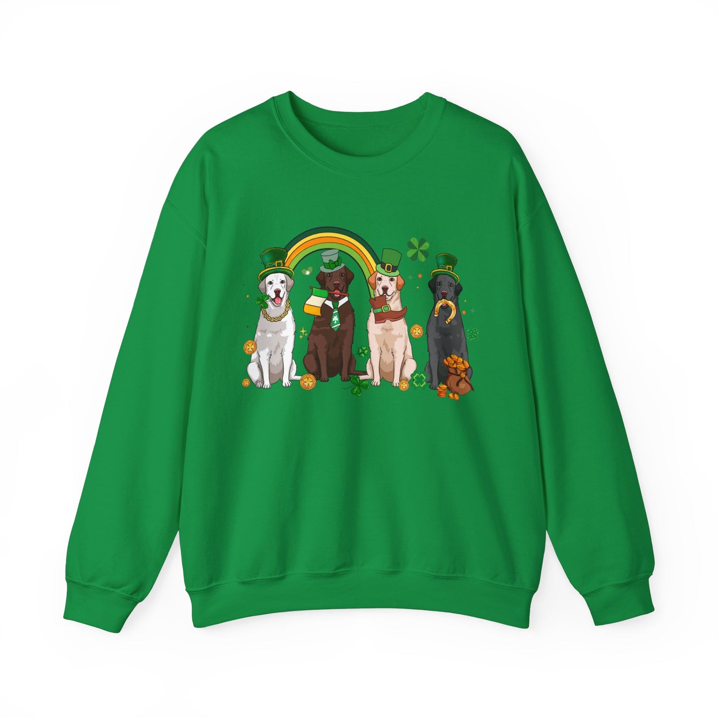 Labrador Dog Lover St. Patrick's Day Unisex Crewneck Sweatshirt