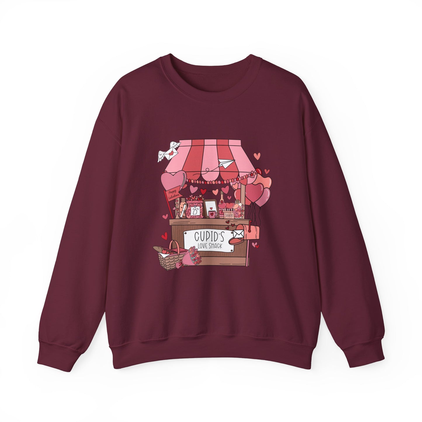 Cupid's Love Shack Candy Valentines Unisex Crewneck Sweatshirt