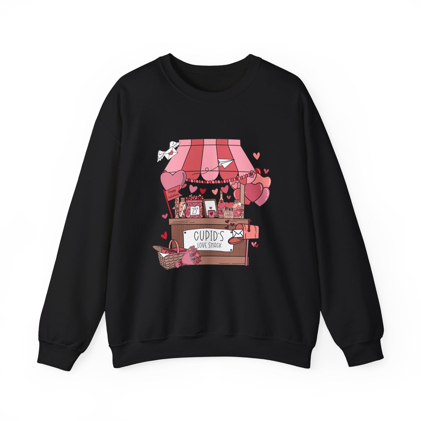 Cupid's Love Shack Candy Valentines Unisex Crewneck Sweatshirt