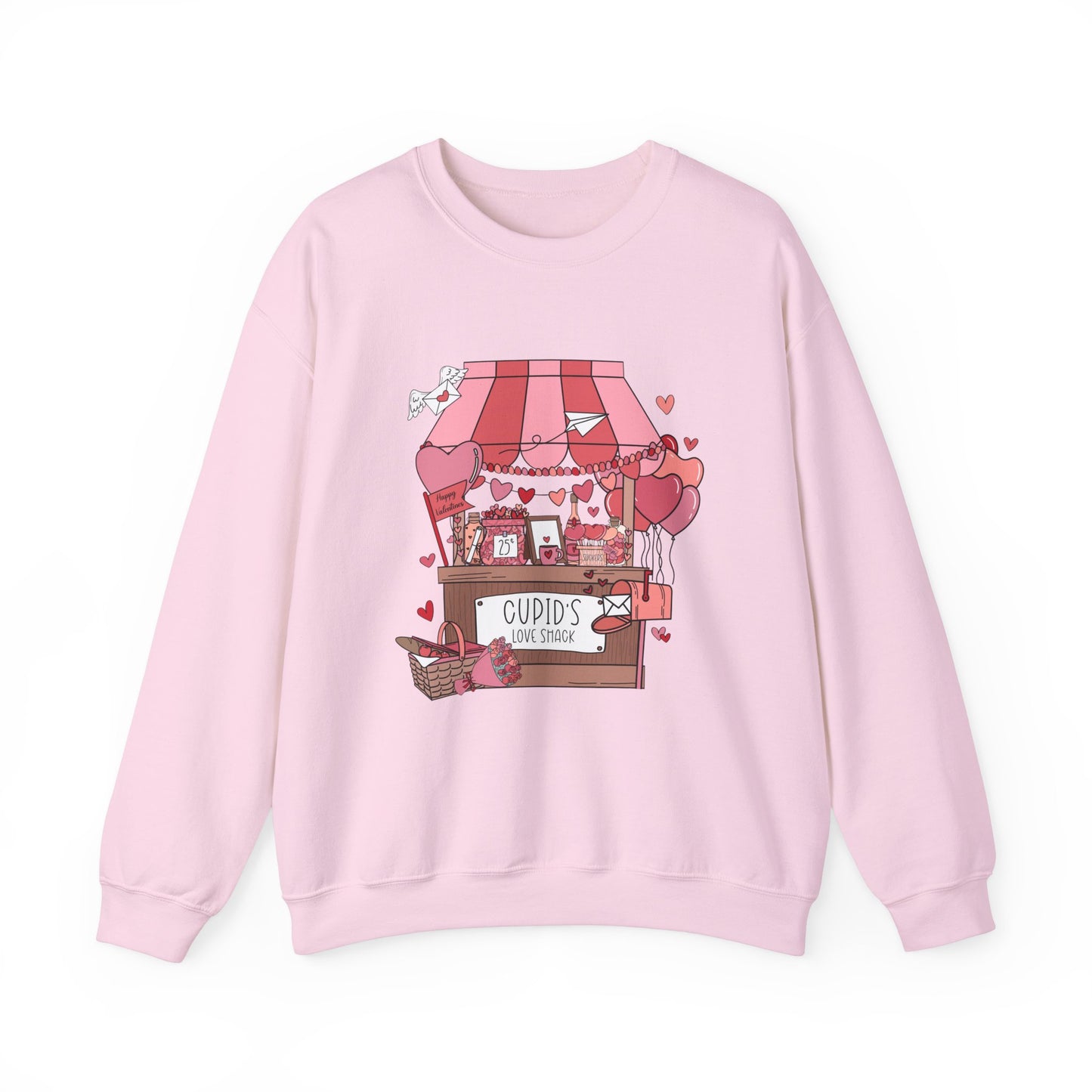 Cupid's Love Shack Candy Valentines Unisex Crewneck Sweatshirt