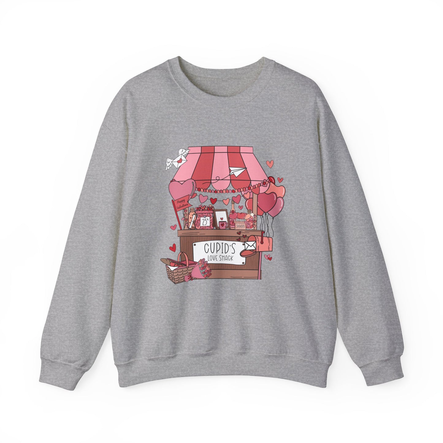 Cupid's Love Shack Candy Valentines Unisex Crewneck Sweatshirt