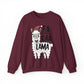 Festive Holiday Llama Christmas Unisex Crewneck Sweatshirt