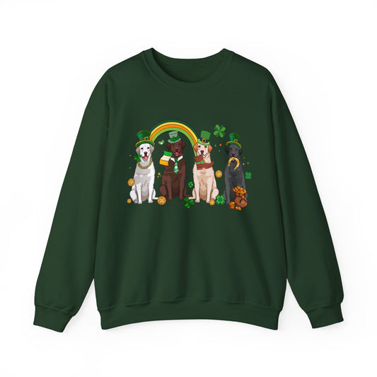 Labrador Dog Lover St. Patrick's Day Unisex Crewneck Sweatshirt