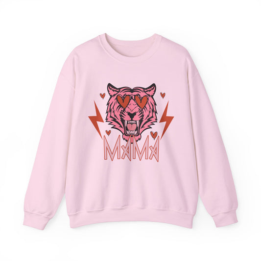 Mama Tiger Valentines Unisex Crewneck Sweatshirt