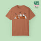 Cat Ghosts Playing on Jack-O-Lantern Pumpkins Halloween Comfort Colors Unisex Garment-Dyed T-shirt