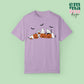 Cat Ghosts Playing on Jack-O-Lantern Pumpkins Halloween Comfort Colors Unisex Garment-Dyed T-shirt